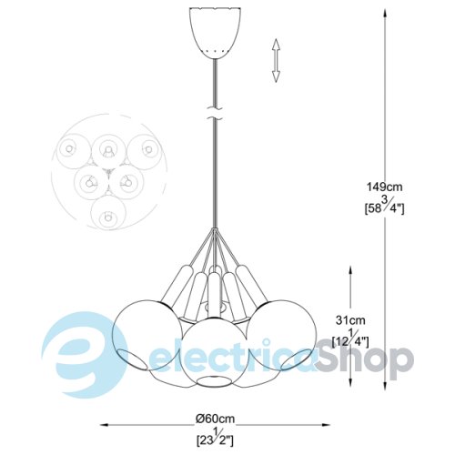 Люстра Zuma EIRENE P0347-06D