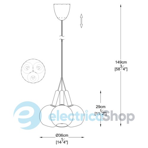 Люстра Zuma EIRENE P0347-03D