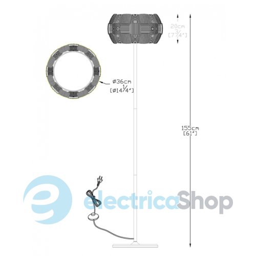 Торшер Zuma SOLE F0317-03H-S8A1