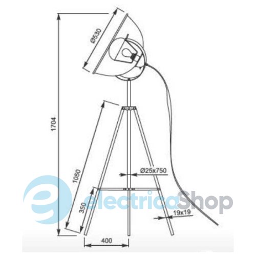 Торшер Zuma ANTENNE (TS-090522F-BKSI)
