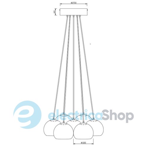 Люстра Zuma SPHERES TS-062127P-WH