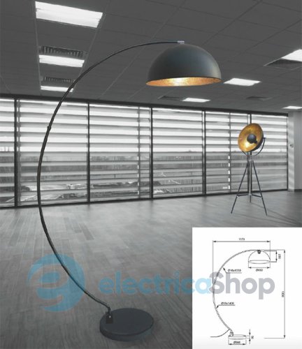 Торшер Zuma LUZIA TS-050402F-BKGO