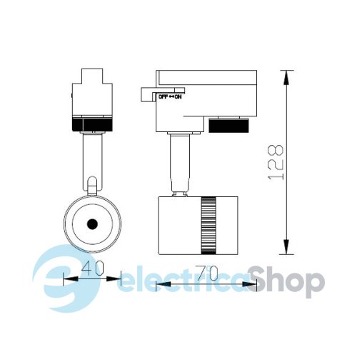 Трековый светильник Horoz HL835L Milano-5, черный