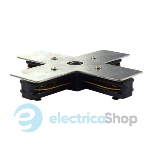 Коннектор крестовой Светкомплект HH-206-cross connector BK