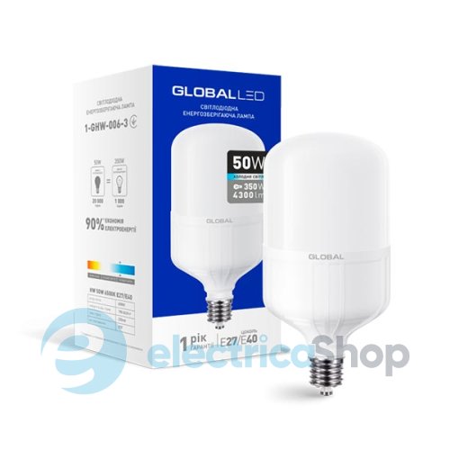 Лампа светодиодная GLOBAL LED 50W 6500K E27/E40 (1-GHW-006-3)