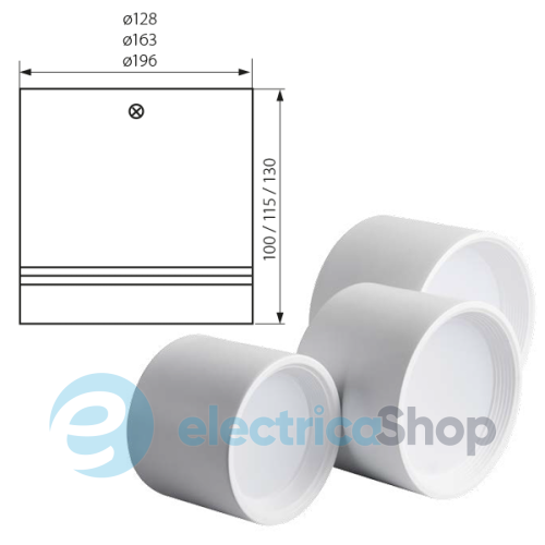 Накладний cвітильник Kanlux OMERIS N LED 15W-NW-W (23361)