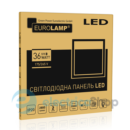 Світлодіодна панель Eurolamp в Армстронг 36W 6500К (Led-Panel-36/65)