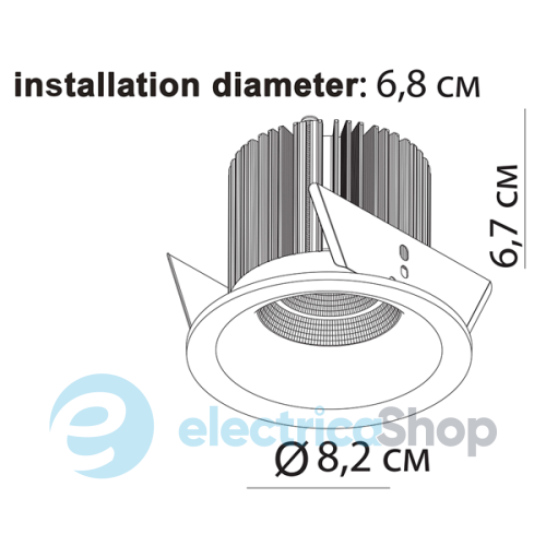 Вбудований точковий світильник ImperiumLight 19108.01.01 Lily