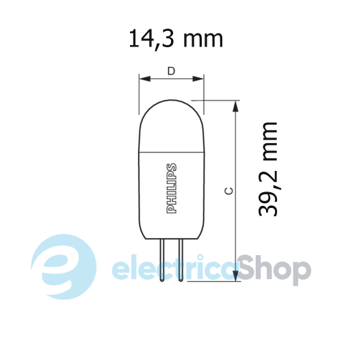 Лампа светодиодная Philips CorePro LEDcapsuleLV 1.2-10W 830 G4