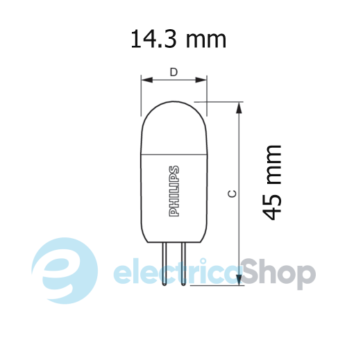 Лампа світлодіодна Philips CorePro LEDcapsuleLV 2-20W 830 G4