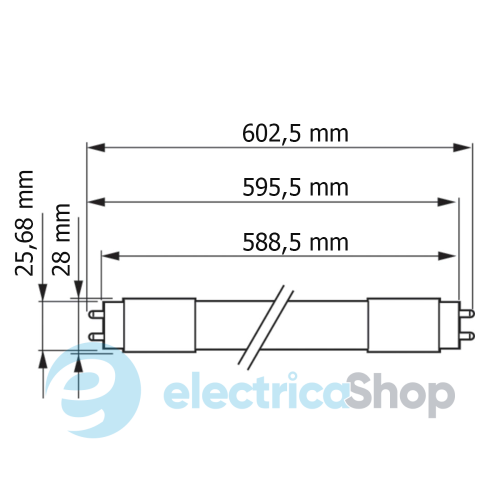Лампа светодиодная Philips LEDtube 600mm 8W 765 T8 AP I G