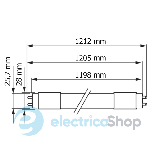 Лампа светодиодная Philips LEDtube HO 1200mm 20W 740 T8 AP I G