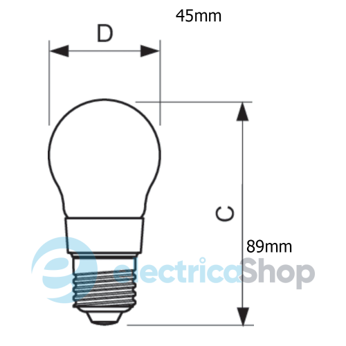 Лампа світлодіодна Philips LEDClassic 4.5-50W P45 E27 WW CL Dimmable APR 