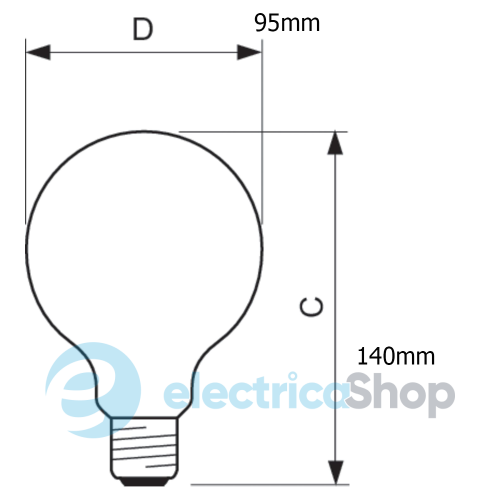 Лампа светодиодная Philips LEDClassic 6-70W G93 E27 WW CL ND APR