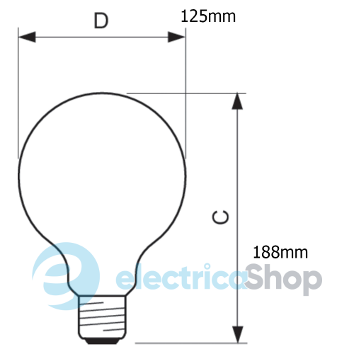 Лампа світлодіодна Philips LEDClassic 7-60W G125 E27 2000K GOLD APR