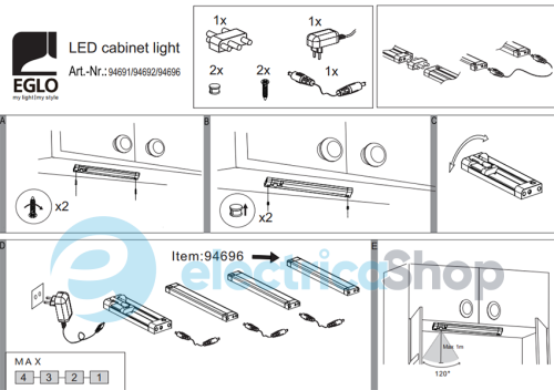 Светильник Eglo 94691 VENDRES с датчиком движения