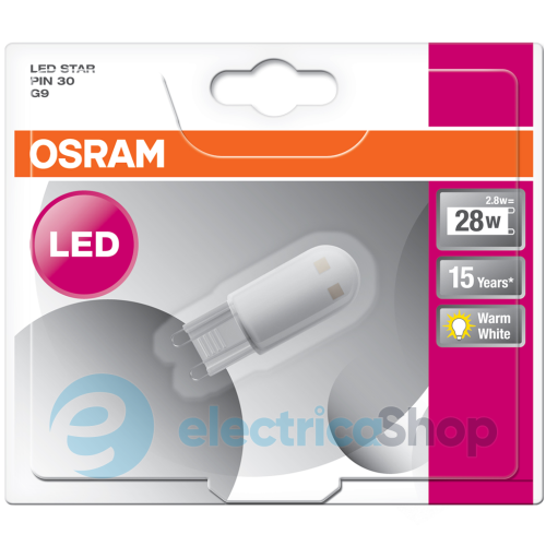 Лампа LED Star (PIN30 2,8W/827 230V FR G9)