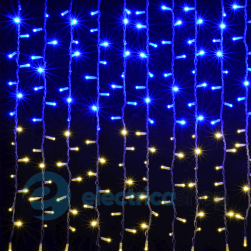 Гірлянда зовнішня DELUX «CURTAIN» 288LED 1.5x1m синій жовтий/білий IP45