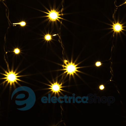 Гірлянда зовнішня DELUX «ICICLE» 120LED 2x0.9m жовтий/чорний IP45