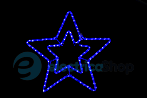 Гирлянда внешняя DELUX «MOTIF Star» 54см синий IP44 EN
