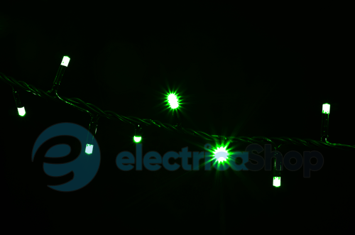 Гирлянда внешняя DELUX «STRING» 200LED 10m зеленый/черный IP44 EN