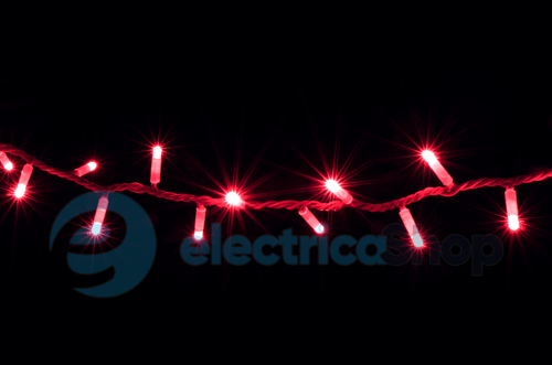 Гирлянда внешняя DELUX «STRING» 200LED 10m красный/белый IP44 EN