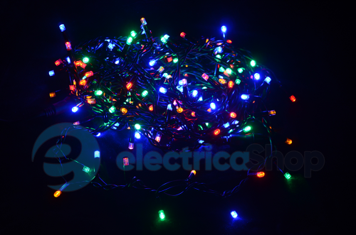 Гірлянда зовнішня DELUX «STRING» 200LED 10m мульти/чорний IP44 EN