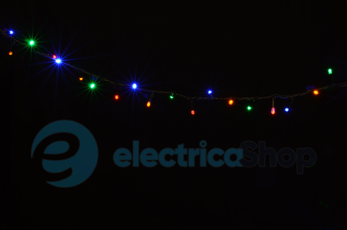Гірлянда зовнішня DELUX «STRING» 200LED 10m мульти/чорний IP44 EN