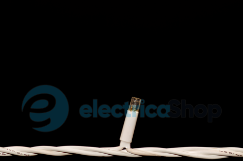 Гирлянда внешняя DELUX «STRING» 200LED 10m тепл. белый/белый IP44 EN