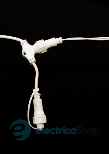 Гирлянда внешняя DELUX «STRING» 200LED 10m тепл. белый/белый IP44 EN