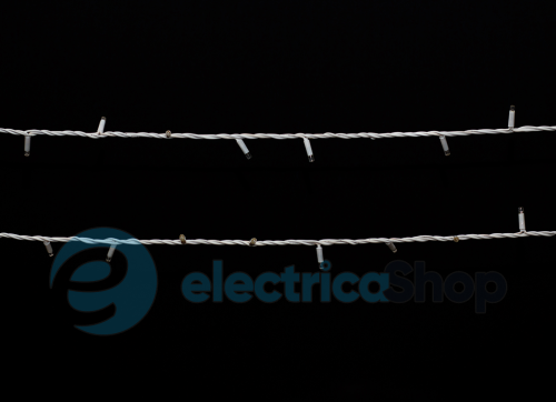 Гирлянда внешняя DELUX «STRING» 200LED 10m тепл. белый/белый IP44 EN