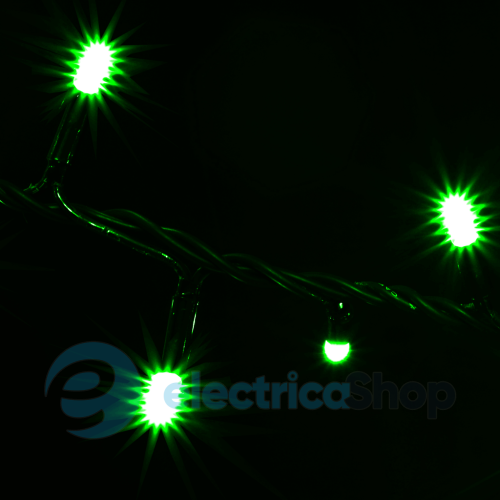 Гирлянда внешняя DELUX «STRING» 200LED 10m зеленый/черный IP44 EN