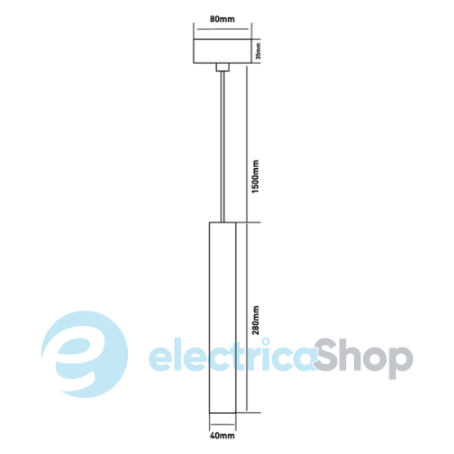 Подвес Maxus 1-FPL-007-01-C-BK 6W теплый свет