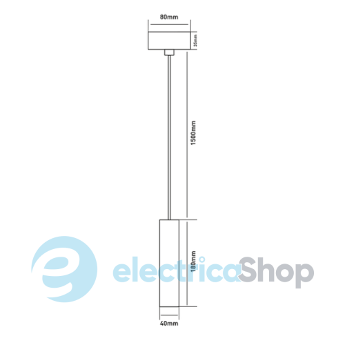 Подвес Maxus 1-FPL-004-01-C-BK 6W яркий свет