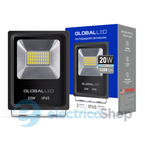 Прожектор LED GLOBAL FLOOD LIGHT 20W 5000K (1-LFL-002)