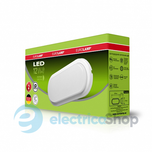 Светильник накладной овальный Eurolamp LED ЖКХ 12W 5500K (LED-NLS-12/55(F))