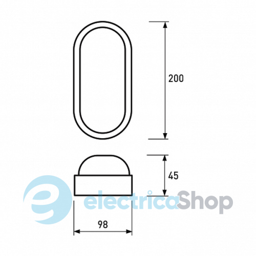 Светильник накладной овальный Eurolamp LED ЖКХ 12W 5500K (LED-NLS-12/55(F))