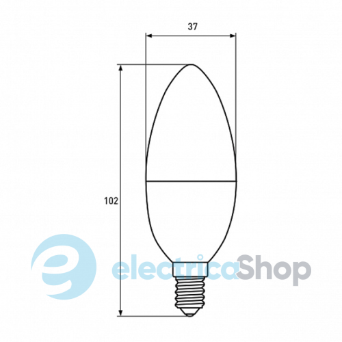 Світлодіодна лампа «Eurolamp» ЕКО  CL 8W E14 3000K тепла (LED-CL-08143(p)