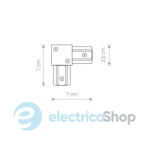 Коннектор угловой Nowodvorski 9455 PROFILE L-CONNECTOR BLACK