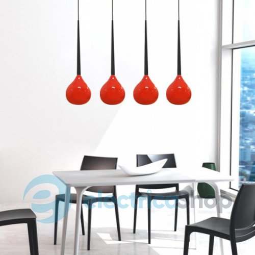 Підвісний світильник Azzardo MD1289-4RD AGA 4 pendant red (AZ1069)