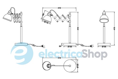 Настільна лампа TRIO R50321006 SCISSOR