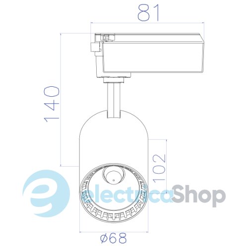 Трековый светильник Horoz Lyon 10 W 018-020-0010, черный