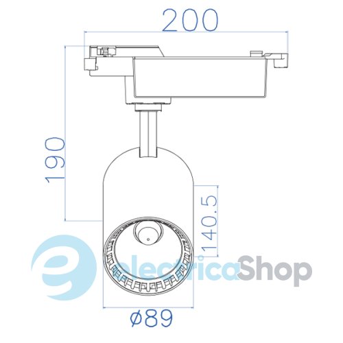 Трековый светильник Horoz Lyon 24 W 018-020-0024, черный