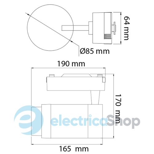 Трековый светильник Horoz Monaco 30 W 018-019-0030, белый
