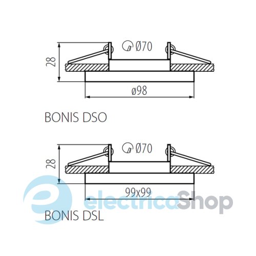 Cветильник Kanlux BONIS DSO-C (28701)
