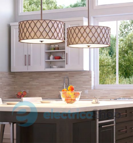 Люстра Elstead Brown Lattice QZ/BROWNLATT/P/L