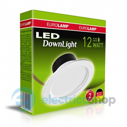 Встроенный точечный светильник DownLight Eurolamp LED 12W 3000K (LED-DLR-12/3(Е))