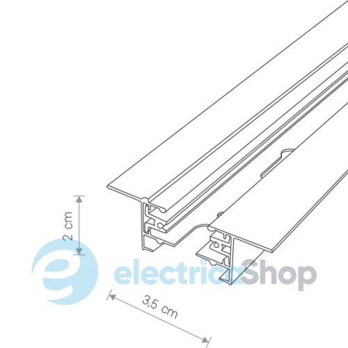 Шина Nowodvorski 9013 PROFILE RECESSED TRACK BLACK, (1 метр)