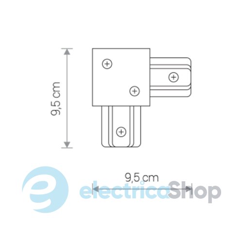 Конектор кутовий Nowodvorski 8971 PROFILE RECESSED L-CONNECTOR BLACK