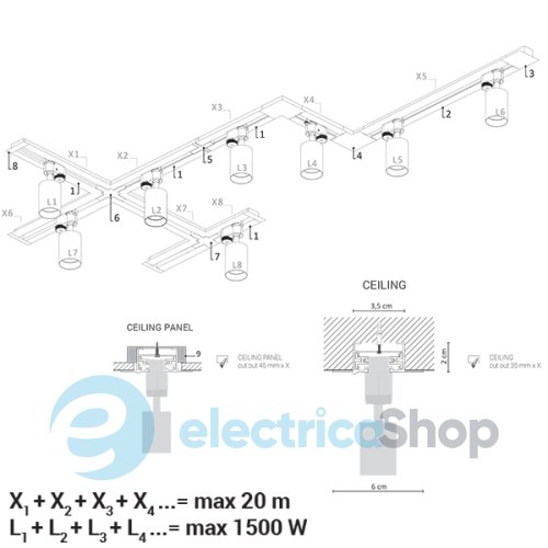 Конектор кутовий Nowodvorski 8971 PROFILE RECESSED L-CONNECTOR BLACK